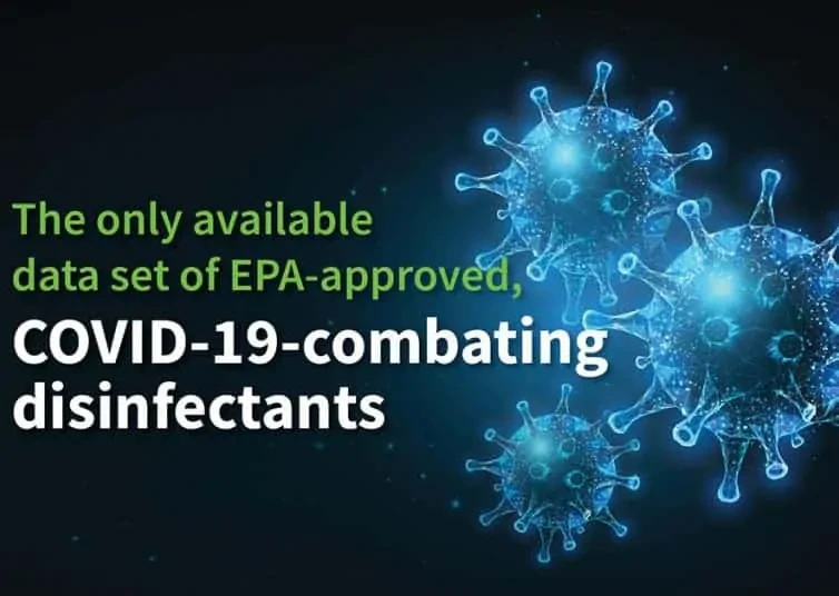 The only available data set of EPA-approved, COVID-19-combating disinfectants